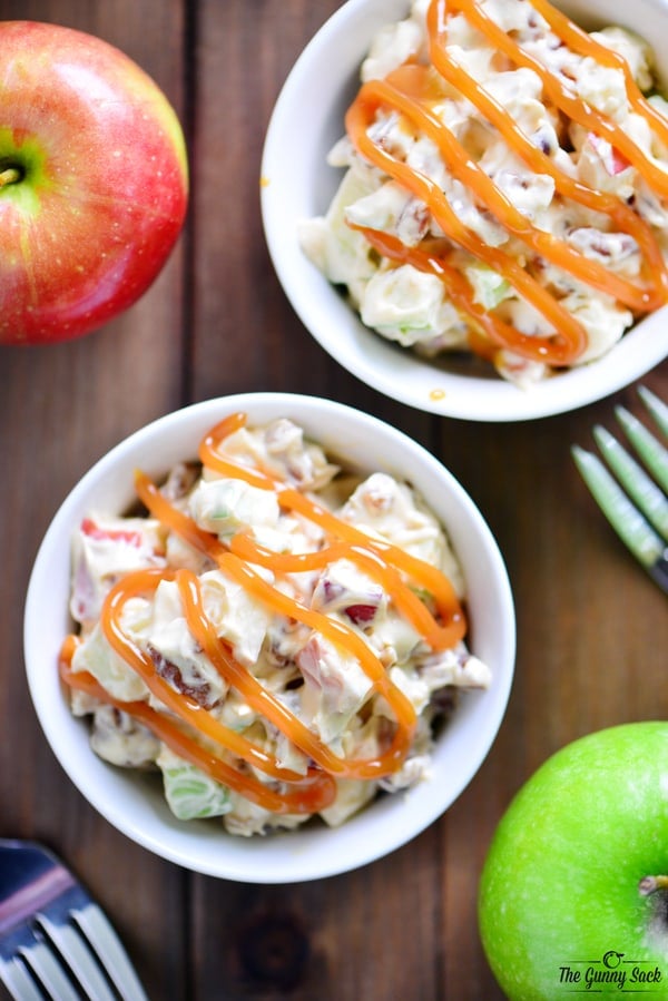 Caramel Apple Pretzel Salad Recipe | thegunnysack.com