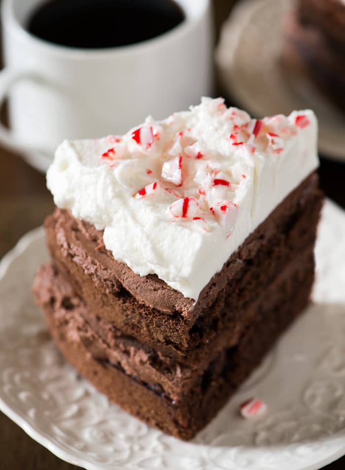 Peppermint Mocha Cake - Chocolate Chocolate and More!