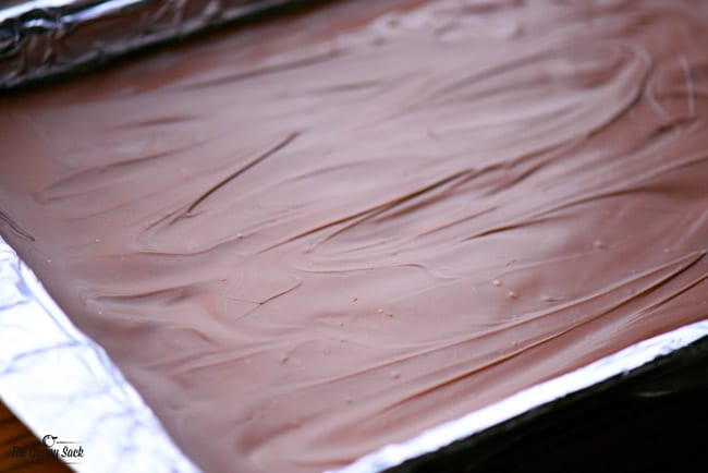 chocolate layer in bottom