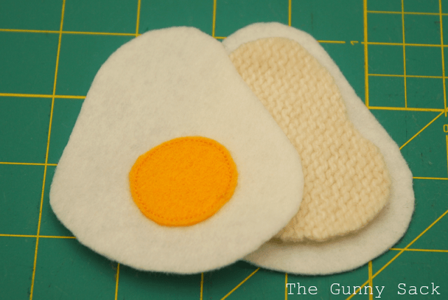 assembling felt egg