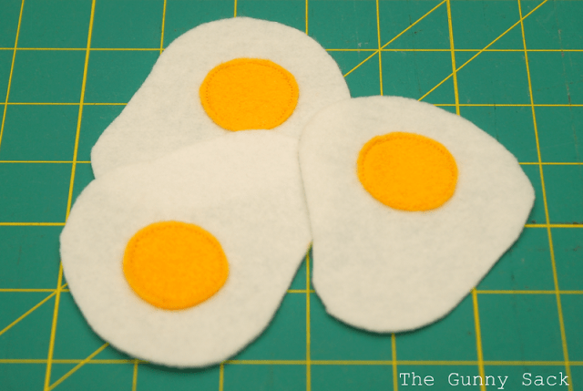 yolk sewn on egg white