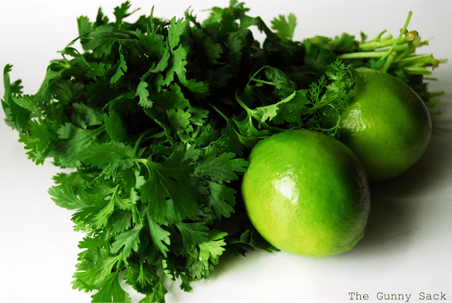 limes and cilantro