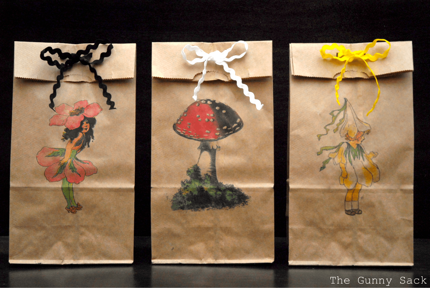 Printed Brown Paper Lunch Bags - Simple Homemade