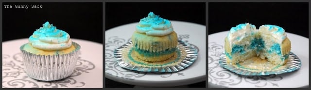 blue and white cupcakes