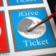 Scratch Off iGive Tickets For Community Service