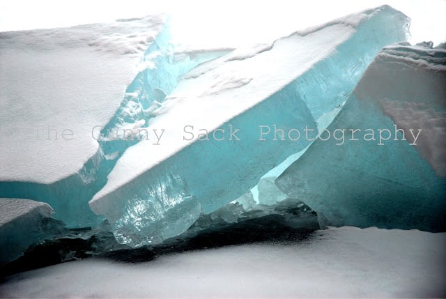 frozen ice chunks