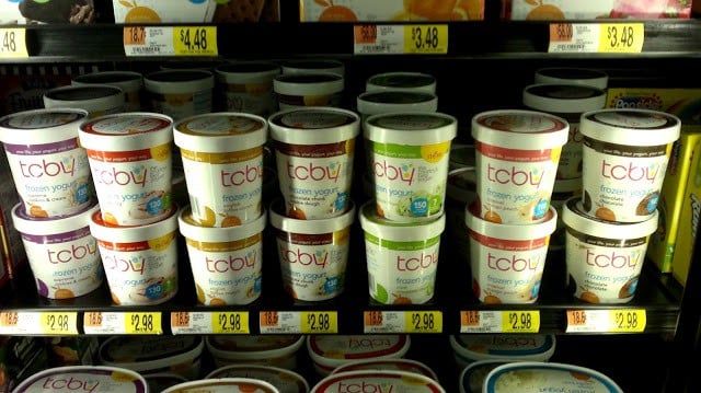 tcby frozen yogurt containers at grocery store