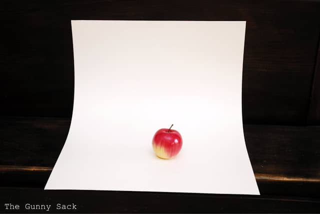 Apple On White Tag Board