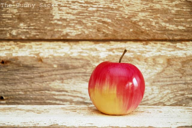Apple With Barn Wood Background