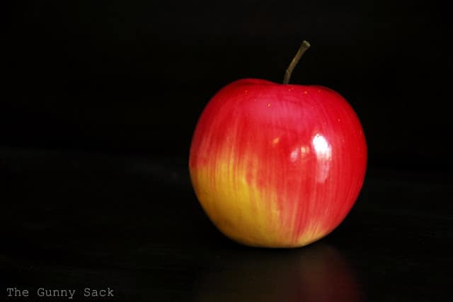 Apple With Black Background