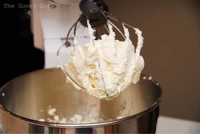 whipped butter in mixer