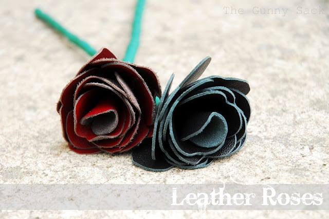 leather roses