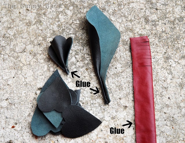 fold and glue leather
