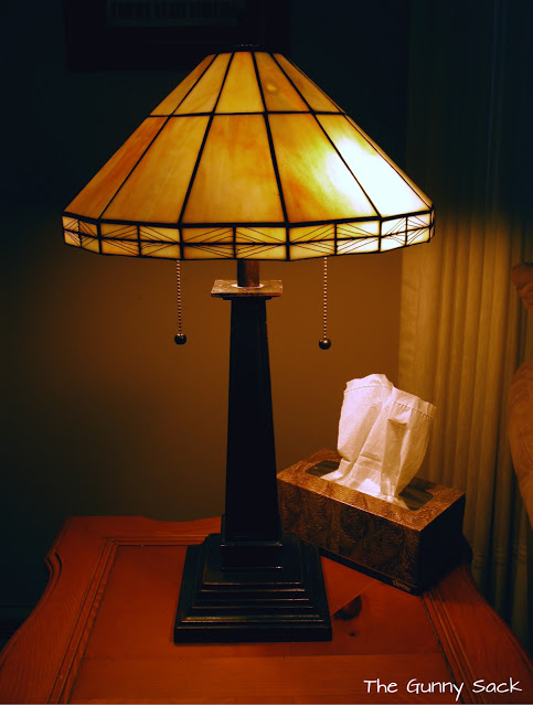 lamp on table