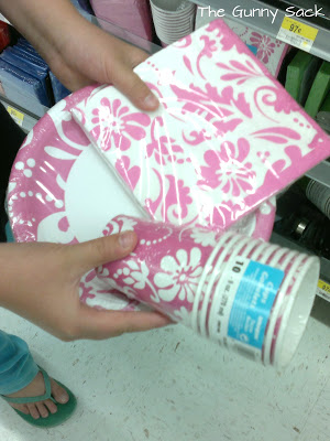 pink floral paper products