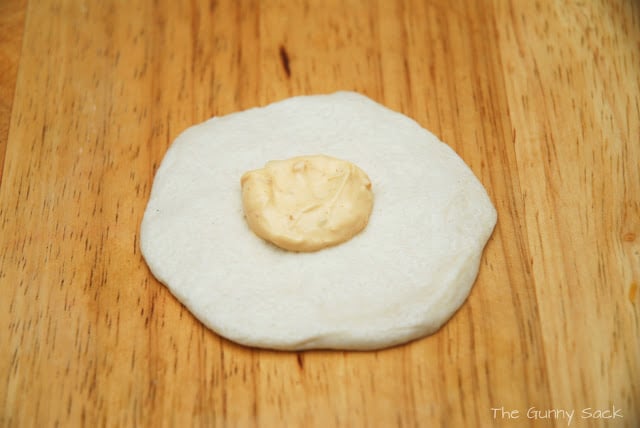 biscuit dough with dip