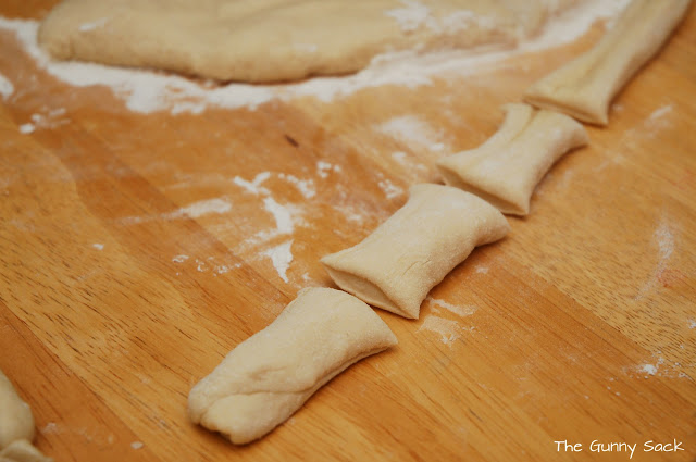 segments of dough