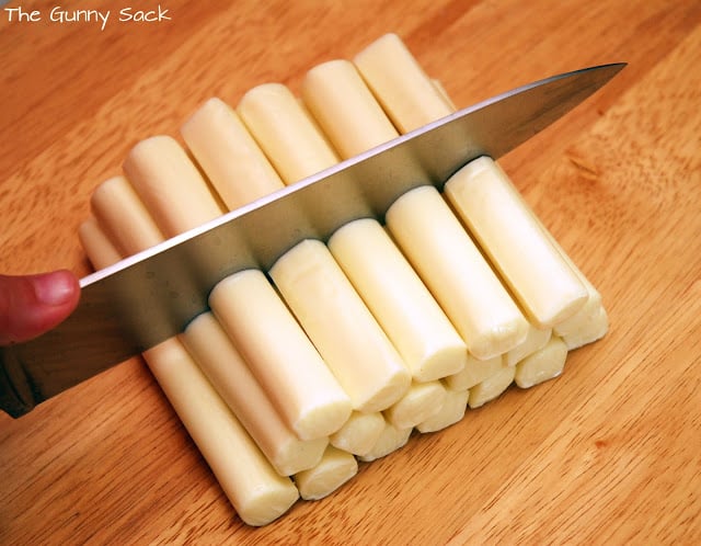 slice cheese sticks