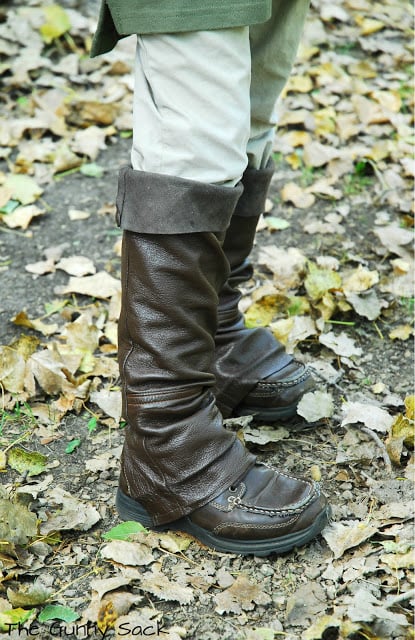 leather sleeve boot cuff