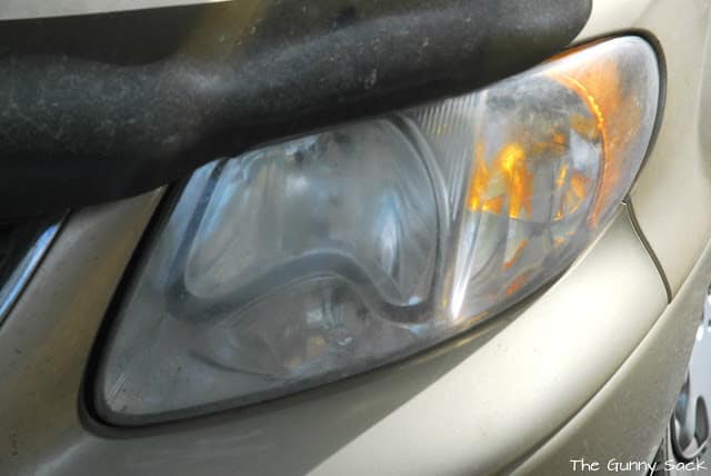 headlight before cleaning