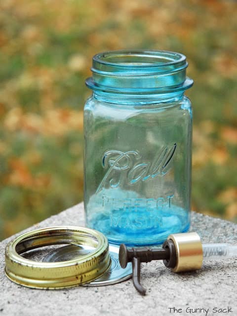 vintage blue mason jar