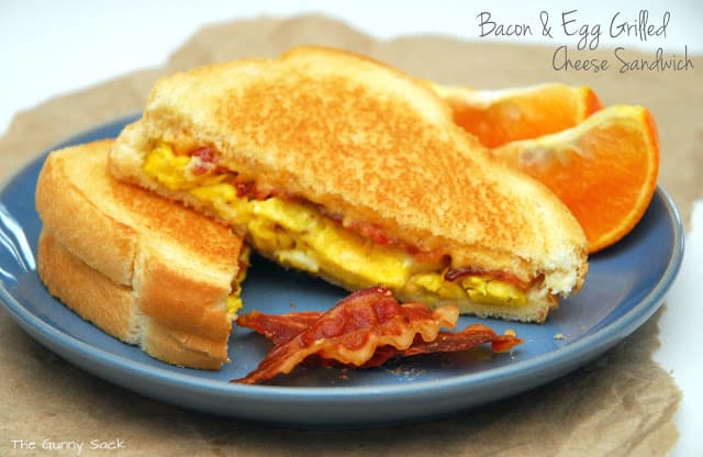 bacon and egg grilled cheese sandwich