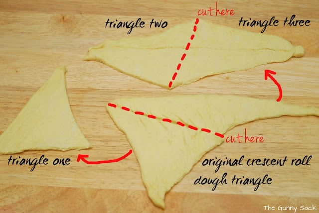 triangles of dough