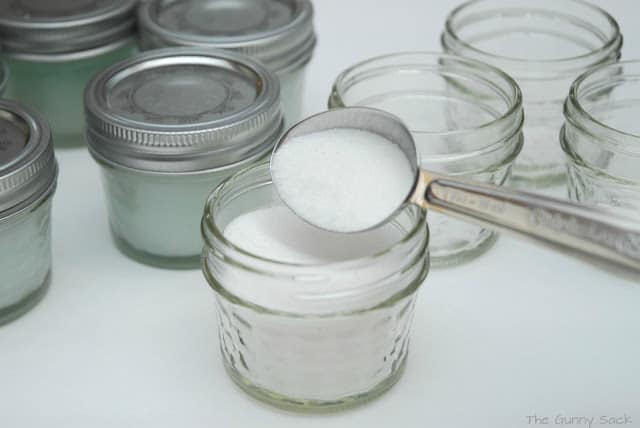 granulated sugar in jar
