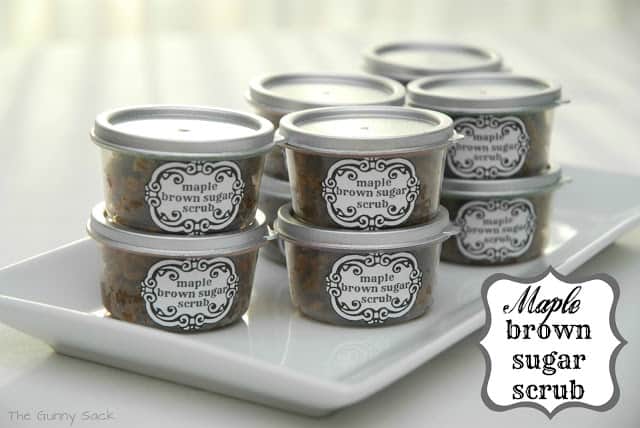 maple brown sugar scrub containers