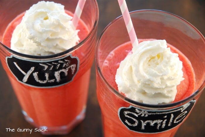 Strawberry Smoothie with whipped cream