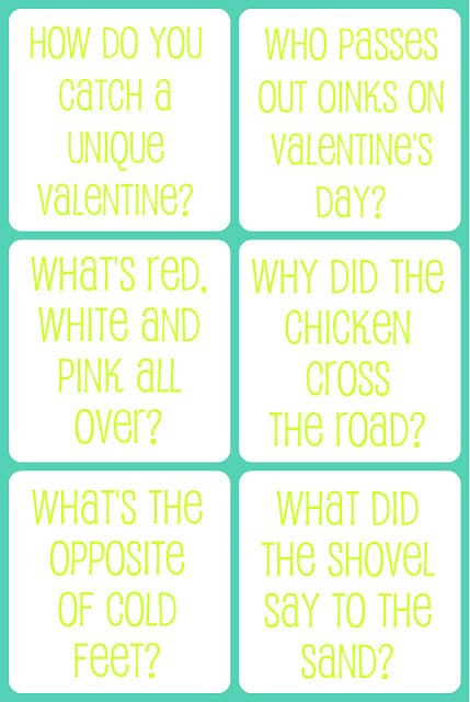 Valentine Jokes For Kids Free Printable