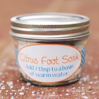citrus foot soak in a jar.