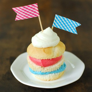 Fourth Of July Cupcake on plate