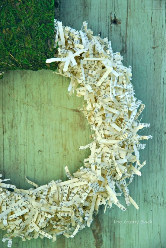 Recycled Book Wreath