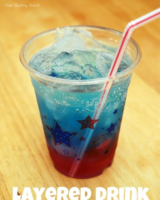 Red White Blue Layered Drink