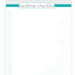 Bedtime Checklist Blank