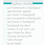 Bedtime Checklist