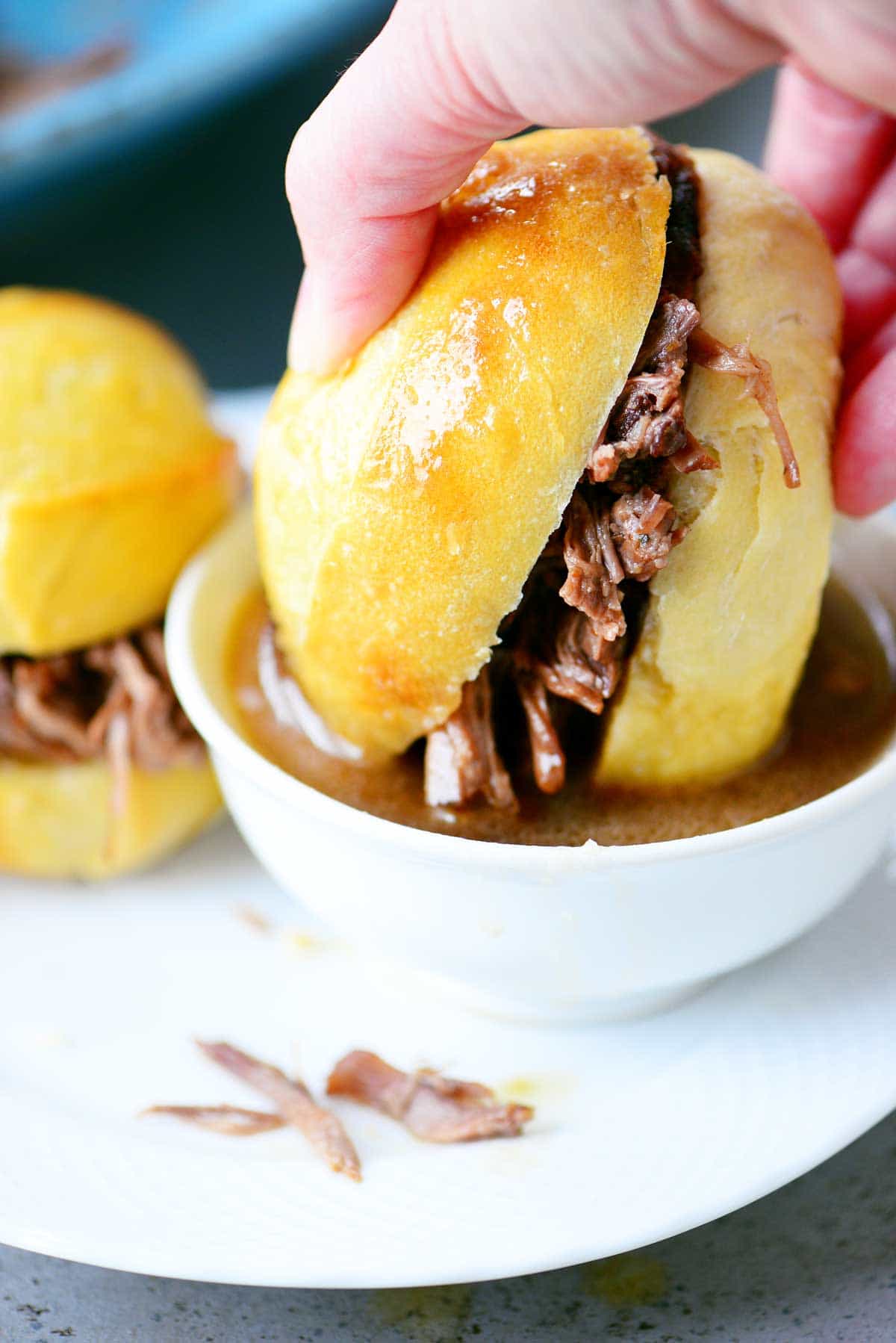 Dipping Sandwiches In Au Jus