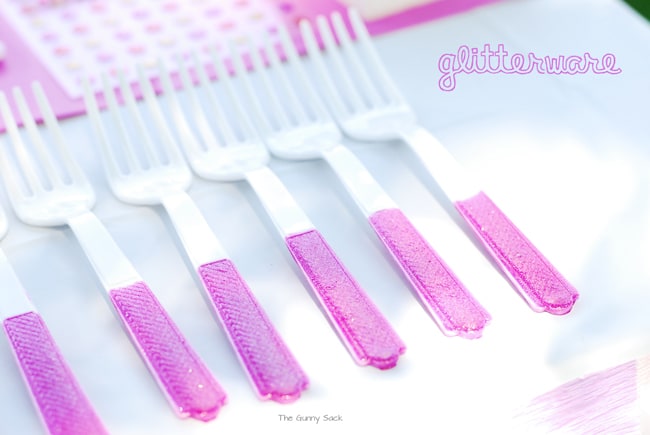 Glitterware Glitter Plastic Forks