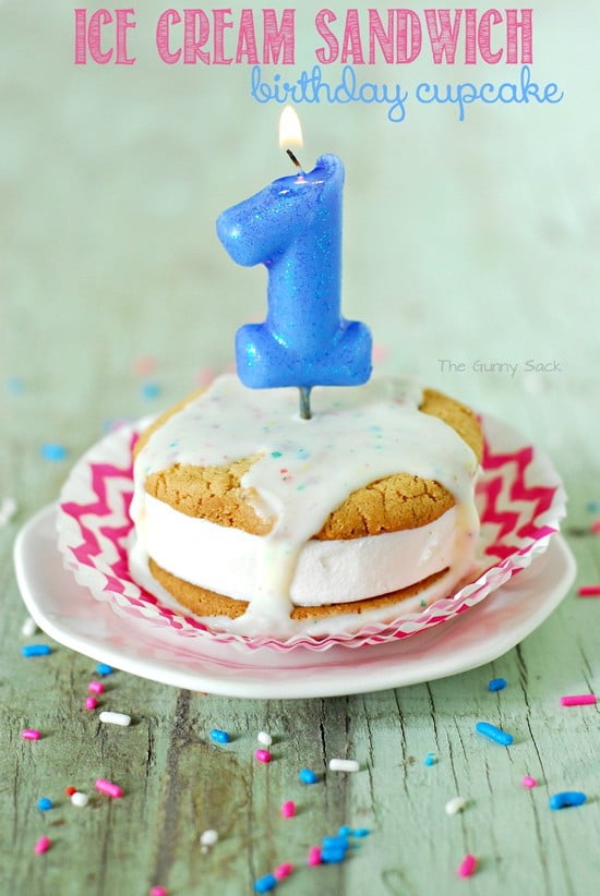 Ice Cream Sandwich Birthday Cupcakes