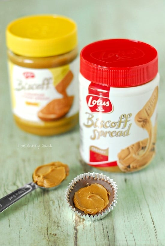 Filling Chocolate Biscoff Cups