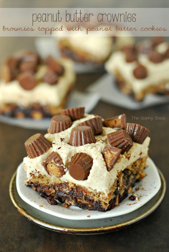 Peanut Butter Cup Crownies Bars