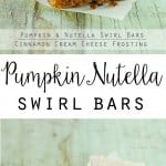 Pumpkin Nutella Swirl Bars