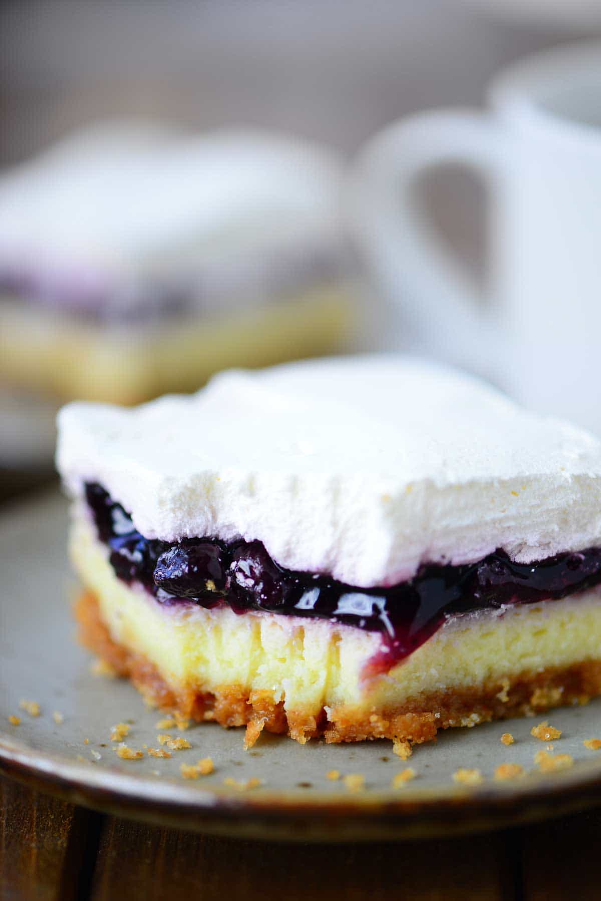 Bite from Blueberry Cheesecake Dessert Recipe