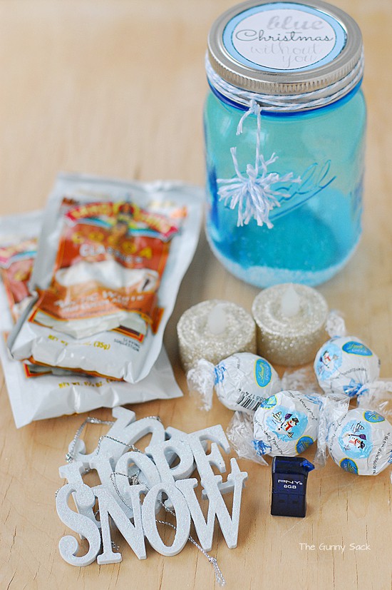 Blue Christmas Gifts In A Jar