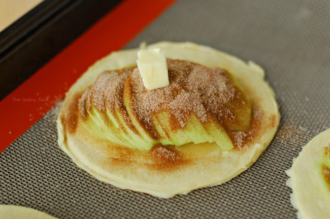 Sliced Apples on Puff Pastry