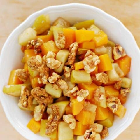 Roasted Butternut Squash Green Apples Candied Walnuts