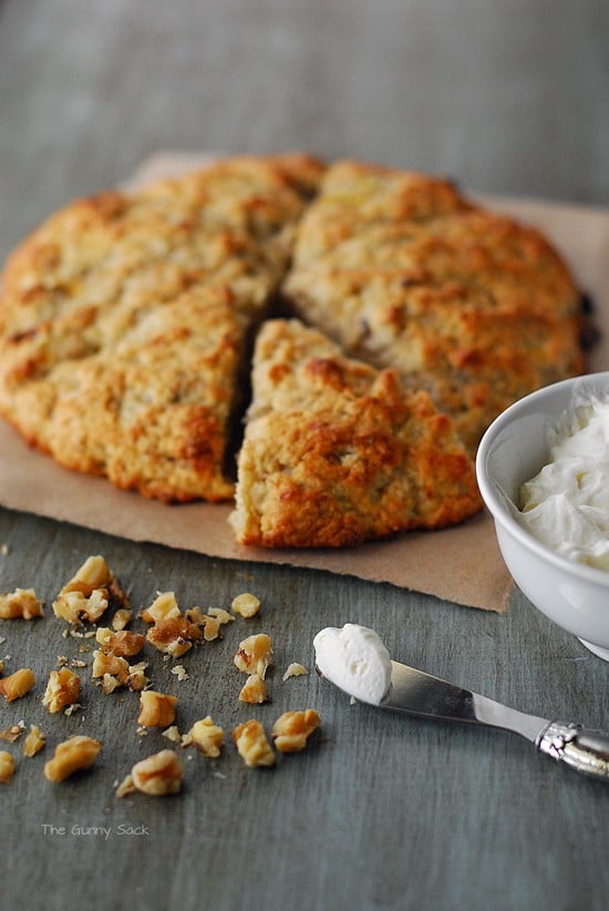 Banana Nut Scones With Icing