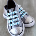 DIY Chevron Glitter Shoe Laces