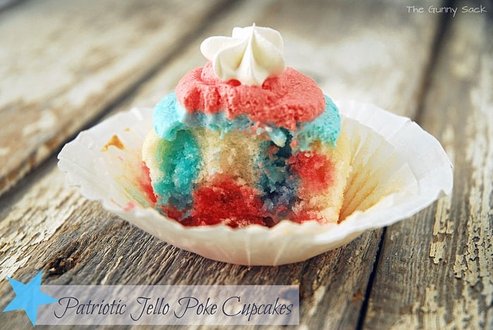 4th of July Poke cupcake